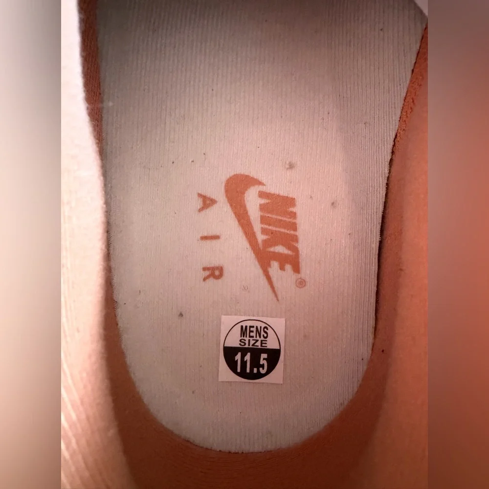 NEW MEN'S NIKE AIR FORCE 1 '07 LX IN AMBER BROWN & PHANTOM! Size 11.5 - Picture 8 of 11